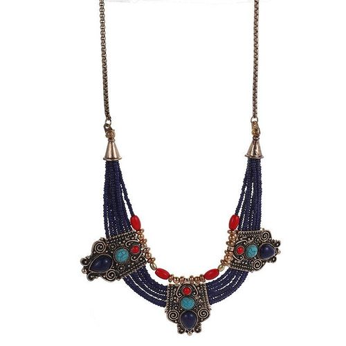 Collier Perlé Rétro Bohème Ethnique Fait À La Main Pour Femme, Multi Couches, Couleur, Accessoires Pour Vêtements