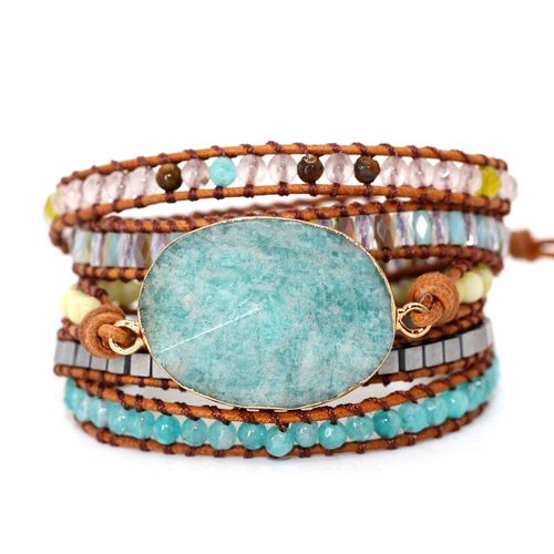 Bracelets Enroulés Ethniques Pour Femmes, Strass En Pierre Naturelle, Bricolage, Bracelet Perlé, Bijoux Bohème