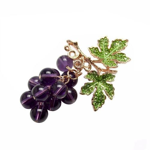 Broches De Luxe En Forme De Raisin Pour Femmes, Bijoux À La Mode, Élégants, Pour Bouquet De Mariage, En Or, Violet, Vert