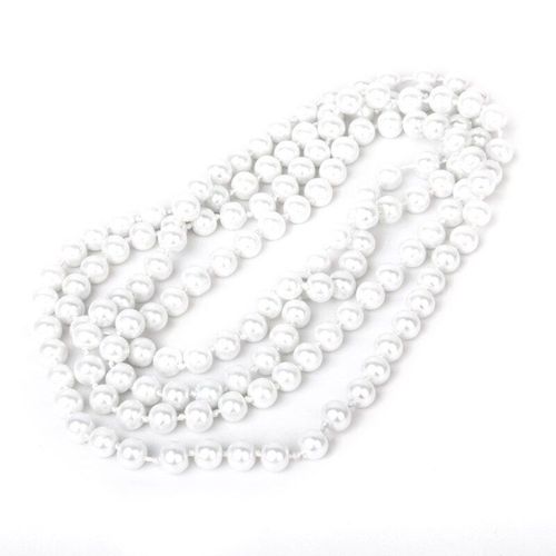 Chaîne De Pull Longue En Fausse Perle, Collier Blanc