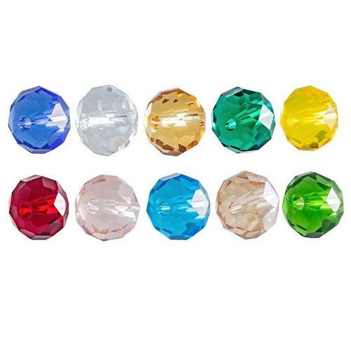 Perles De Verre Cristal Rondelles 8mm, 680 Pièces, Pour La Fabrication De Bijoux, Perles D'espacement En Cristal Pour Bracelets,10 Couleurs