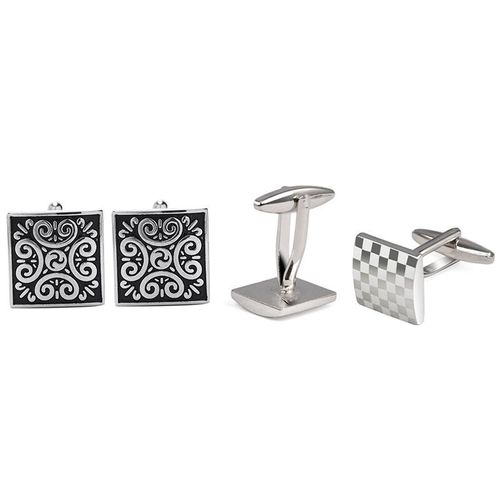 Paire De Boutons De Manchette De Mariage En Acier Inoxydable Pour Hommes, 1 Paire De Boutons De Manchette De Style Rétro À Motif