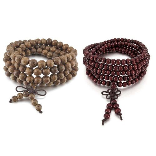 Collier Tibétain De 6mm, 216 Pièces, Sandale Rouge, Perles, Bracelet Bouddhiste, Lien De Bracelet En Bois De 8mm, Chaîne Bouddhiste Tibétaine