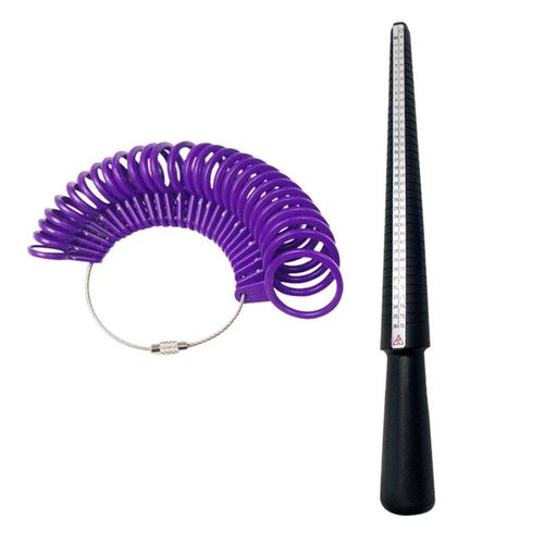 Bagues Avec Mandrin En Plastique Pour Hommes Et Femmes, Kit D'outils Pour Mesurer Le Diamètre Des Bagues