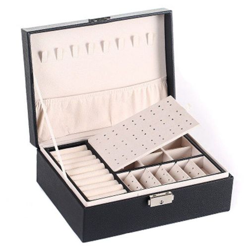 Boîte D'emballage De Bijoux En Cuir Haut De Gamme, Présentoir De Bagues, Boîte De Rangement De Bijoux