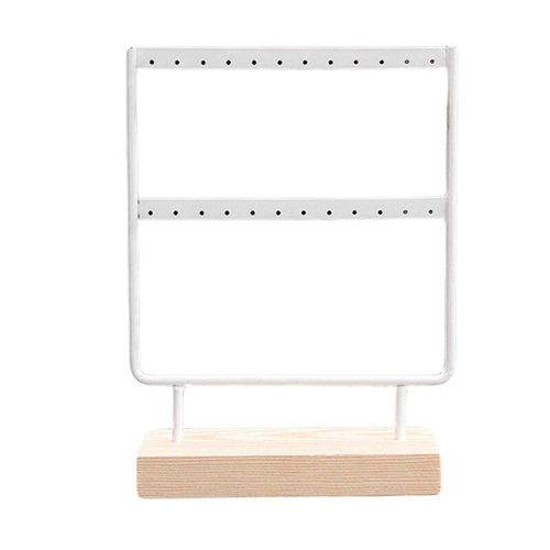 Support De Présentation De Boucles D'oreilles, Base En Bois, Clous D'oreilles, Pendentif, Porte Bijoux, Organisateur De Présentoir