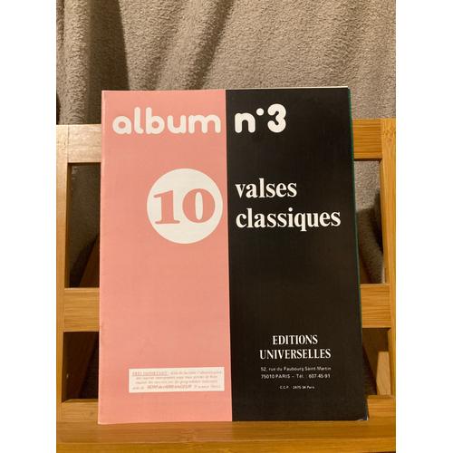 10 Valses Classiques Album N°3 Partition Piano Accordéon Éditions Universelles