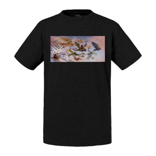 T-Shirt Enfant Dragon Peinture Dessin Anime Enfant Cartoon Manga