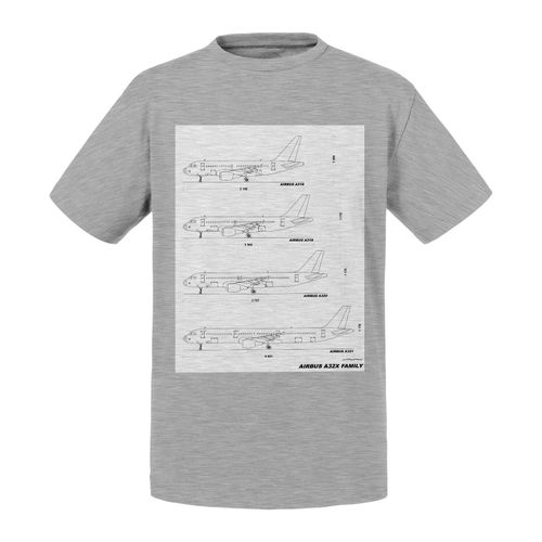 T-Shirt Enfant Airbus A32x Famille Dessin Industriel Coupe Avion
