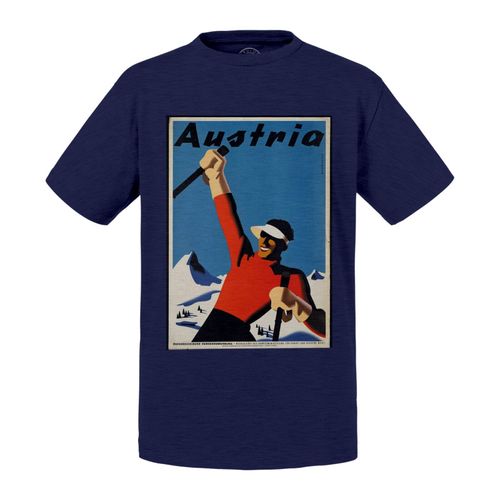 T-Shirt Enfant Autriche Ski Affiche Poster Vintage Tourisme Art Deco 30's