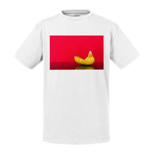 T-Shirt Enfant Trois Bananes Solidaires Sur Fond Rouge