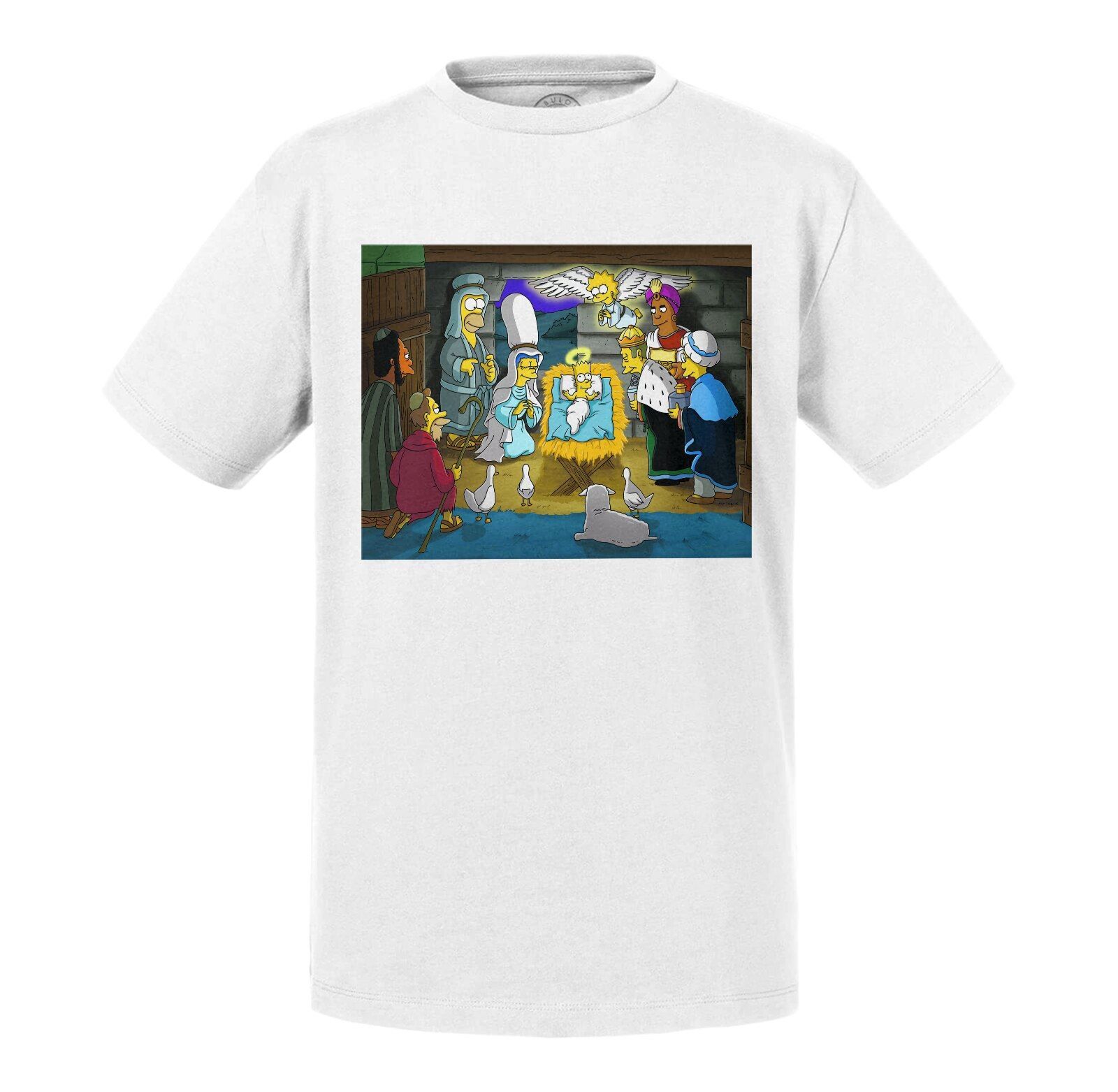 T-Shirt Enfant Simpson Bart Jesus Nativite Chretien Parodie