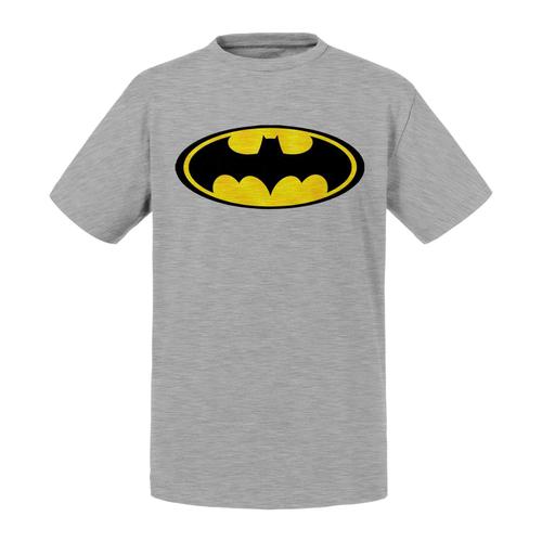 T-Shirt Enfant Batman Super Heros Logo Jaune Bande Dessinée