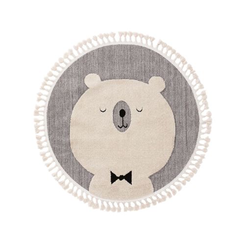Lytte Tapis Enfant Momo Gris Diamètre 120 Cm Rond