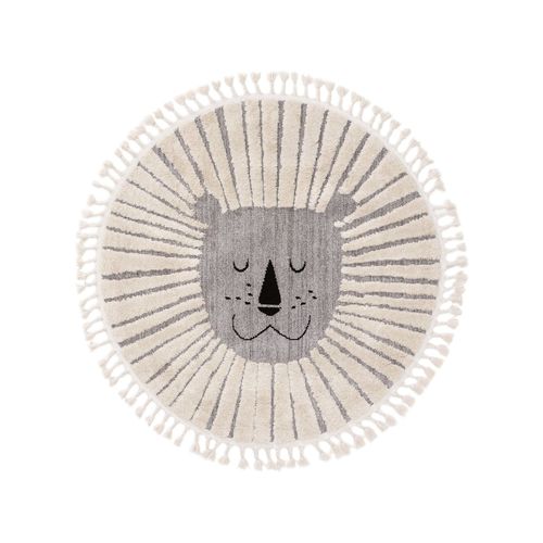 Lytte Tapis Enfant Momo Gris Diamètre 120 Cm Rond