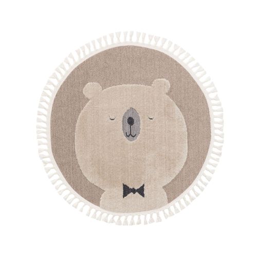 Lytte Tapis Enfant Momo Beige Diamètre 120 Cm Rond