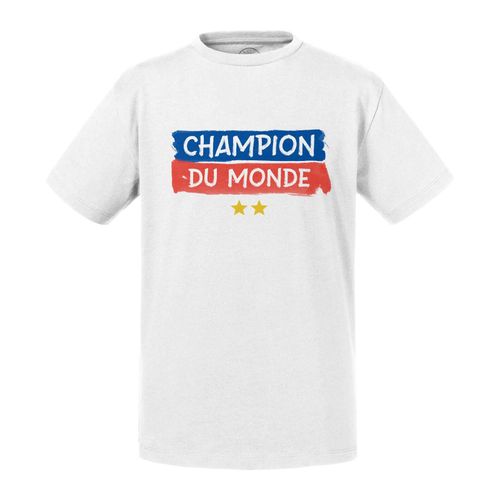 T-Shirt Enfant Champion Du Monde Foot France Team 2 Etoiles