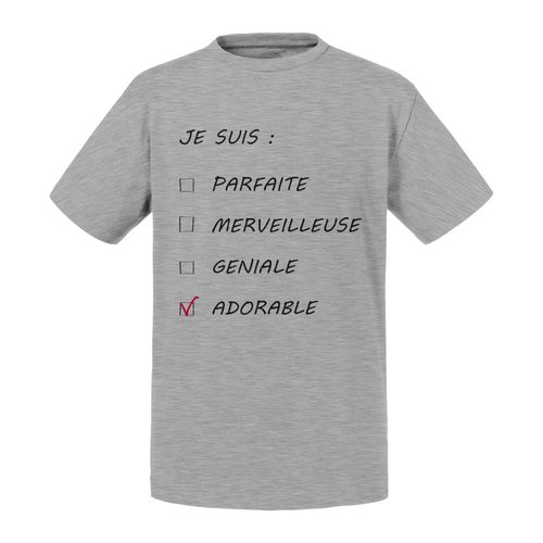 T-Shirt Enfant Je Suis Adorable Cases À Cocher Femme Maman