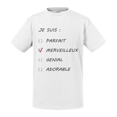 T-Shirt Enfant Je Suis Merveilleux Cases À Cocher Homme
