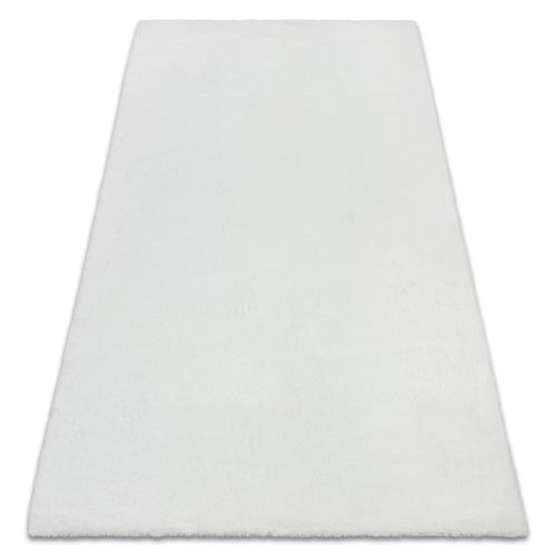 80x150 Cm Tapis Bunny Blanc Imitation De Fourrure De Lapin