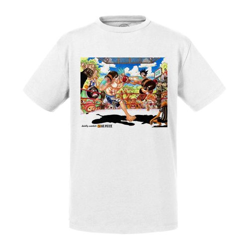 T-Shirt Enfant One Piece Combat Luffy Franky Manga Japon Anime