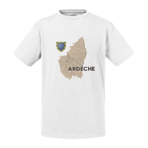 T-Shirt Enfant Ardèche 07 Departement Privas Carte Ancienne Rhône Alpes