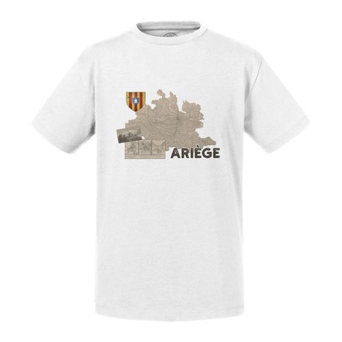 T-Shirt Enfant Ariège 09 Departement Foix Carte Ancienne Occitanie