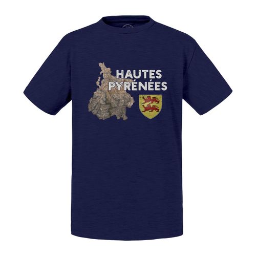 T-Shirt Enfant Hautes Pyrénées 65 Departement Tarbes Carte Ancienne Occitanie