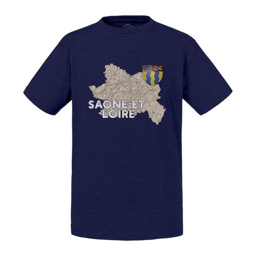 T-Shirt Enfant Saone Et Loire 71 Departement Macon Carte Ancienne
