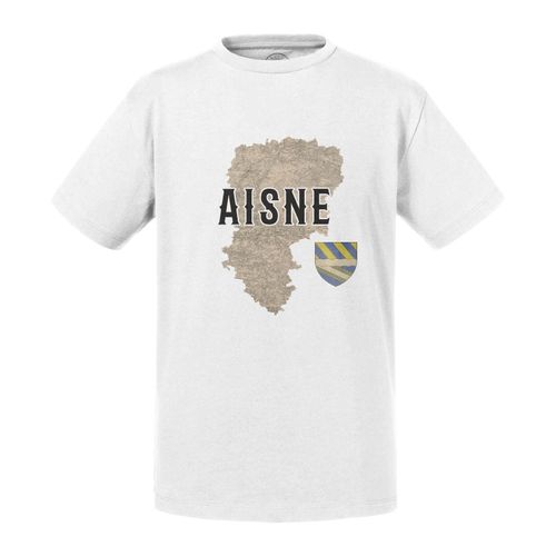 T-Shirt Enfant Aisne 02 Departement Laon Carte Ancienne Hauts De France