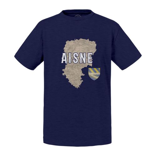 T-Shirt Enfant Aisne 02 Departement Laon Carte Ancienne Hauts De France