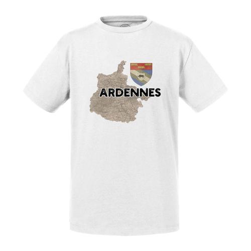 T-Shirt Enfant Ardennes 08 Département Carte Ancienne Grand Est