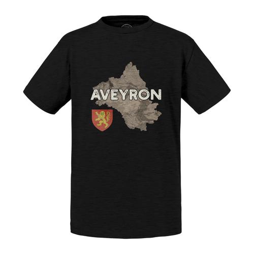 T-Shirt Enfant Aveyron 12 Département Millaux Carte Ancienne Occitanie