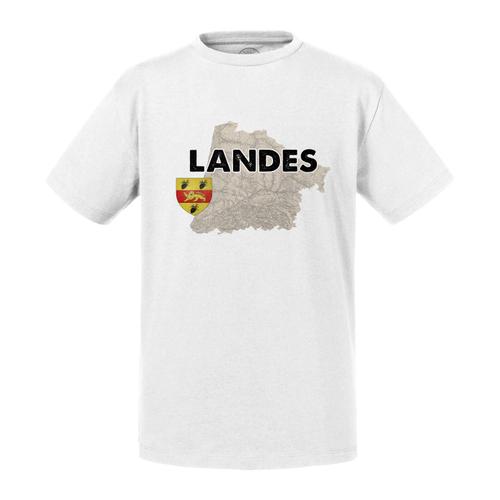 T-Shirt Enfant Landes 40 Département Aquitaine Dax Carte Ancienne