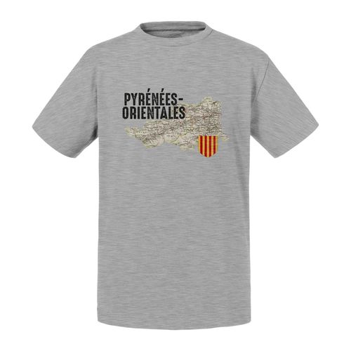 T-Shirt Enfant Pyrénées Orientales 66 Département Perpignan Carte Ancienne