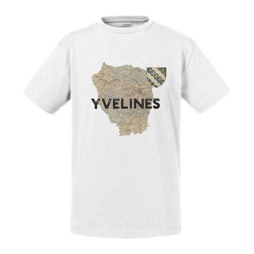 T-Shirt Enfant Yvelines 78 Département Versaille Carte Ancienne Ile De France