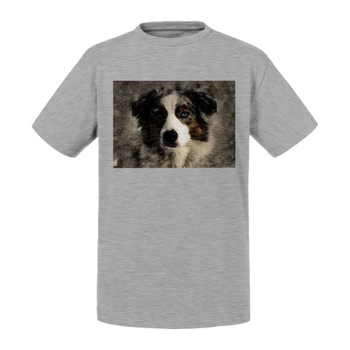 T-Shirt Enfant Border Collie Magnifique Chien Effet Peinture Art
