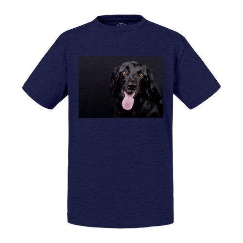 T-Shirt Enfant Labrador Noir Gros Chien Portrait Mignon