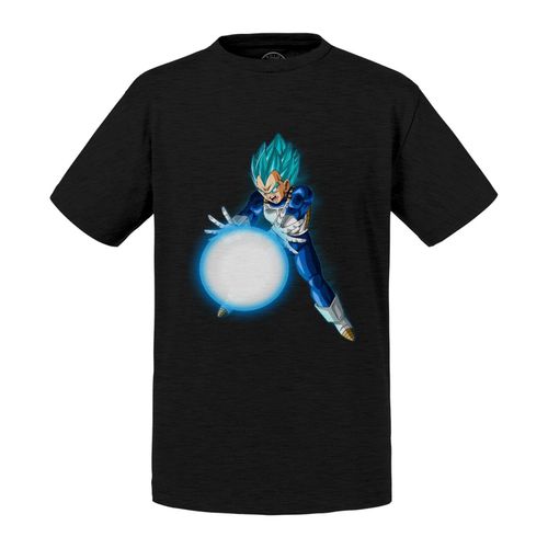 T-Shirt Enfant Dragon Ball Super Vegeta Cheveux Bleus Kamehameha Super Saiyan Anime Manga Japon