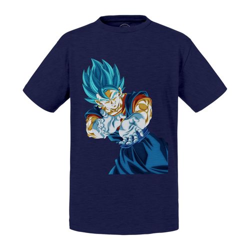 T-Shirt Enfant Dragon Ball Super Vegeta Super Saiyan Cheveux Bleus Kameha Anime Manga Japon