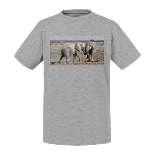 T-Shirt Enfant Bebe Elephants Jouent Sensemble Savane Nature Vie Sauvage