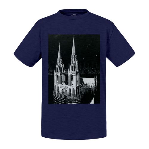 T-Shirt Enfant La Cathedrale Engloutie Escher Dessin Litographie Art Moderne Illusion