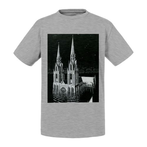 T-Shirt Enfant La Cathedrale Engloutie Escher Dessin Litographie Art Moderne Illusion