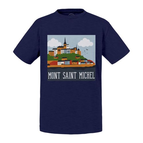 T-Shirt Enfant Mont Saint-Michel Village France Voyage Tourisme