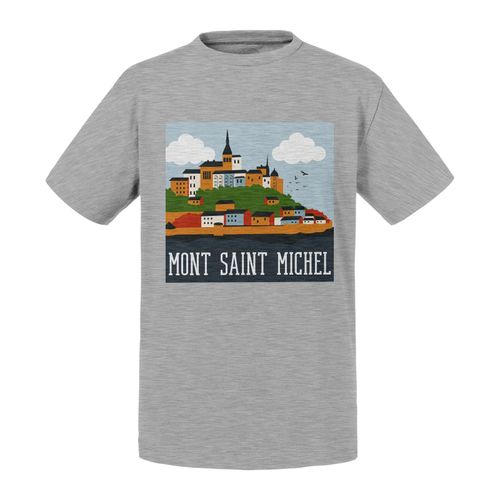 T-Shirt Enfant Mont Saint-Michel Village France Voyage Tourisme