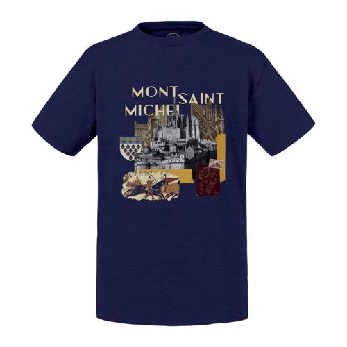 T-Shirt Enfant Mont Saint Michel Collage Normandie Village Tourisme