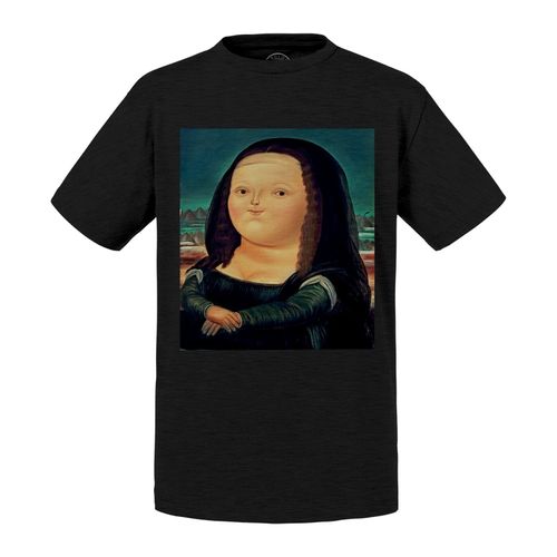 T-Shirt Enfant Mona Lisa La Joconde Fernando Botero Peinture Portrait Grosse Dame