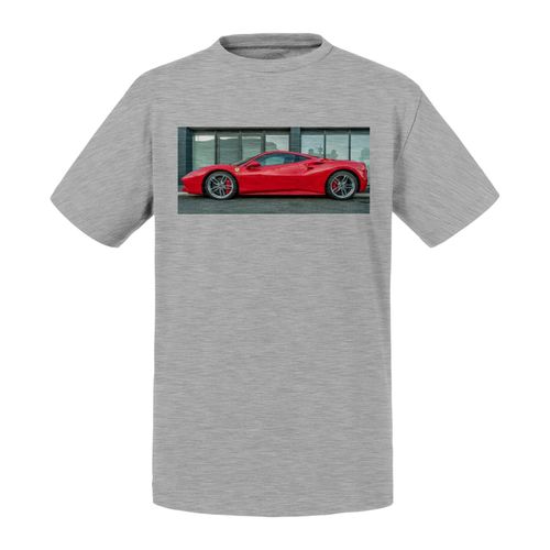 T-Shirt Enfant Belle Voiture De Sport Italienne Rouge De Côté