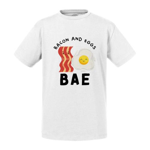 T-Shirt Enfant Bae Bacon And Eggs Jeux De Mots Nourriture Street Food