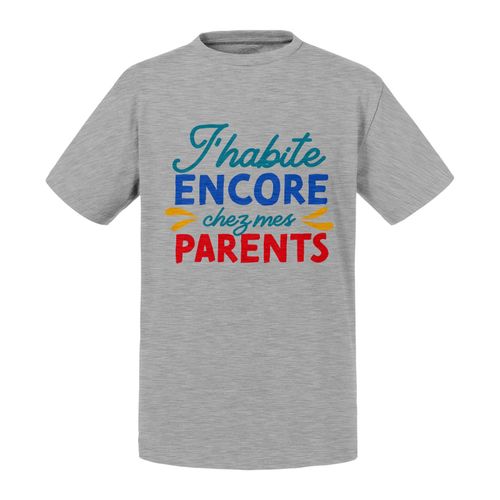 T-Shirt Enfant J'habite Encore Chez Mes Parents Humour Blague Enfant